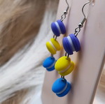 Macarons dangling earrings set new