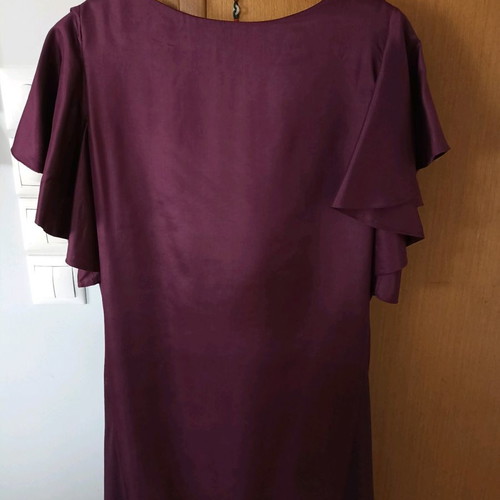HOSS Intropia dress used, viscose and silk, size large, purple