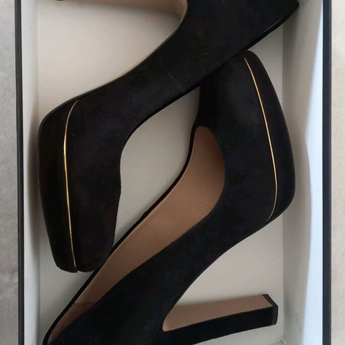 Glorish shoes new size 40 black with 12cm heel