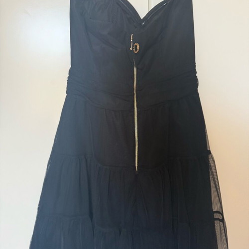 Lynne Black Strapless Dress with Tulle Like New