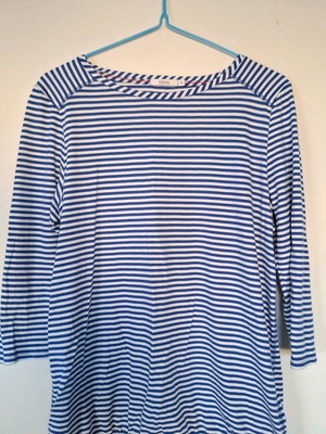 Cecil women's cotton blouse navy style with stripes like new