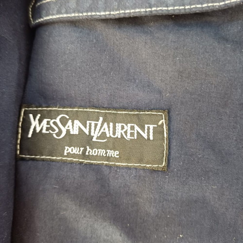 Yves Saint Laurent parka jacket with integrated hood size XL used, blue
