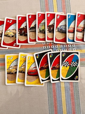 Uno Cars cards used, pack of 18 pieces
