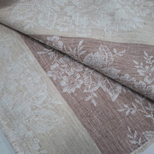 Vintage jacquard tablecloth with floral design like new