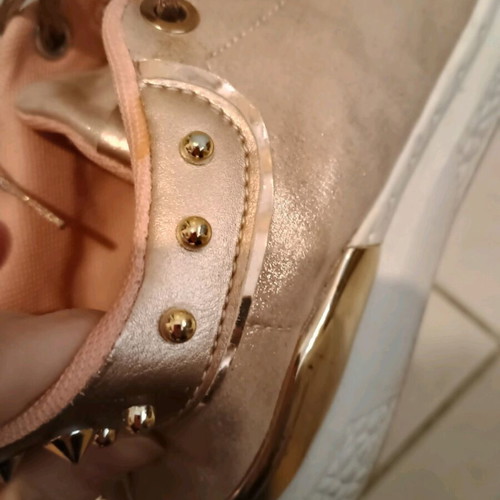 Sneakers athletic used, pink, size 37 with studs