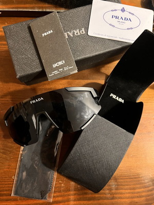 Prada Polarised Sunglasses mask used, black