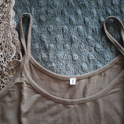 Khaki mesh tank top size small like new