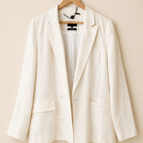 Autograph Pure Linen Ecru Blazer new, timeless chic