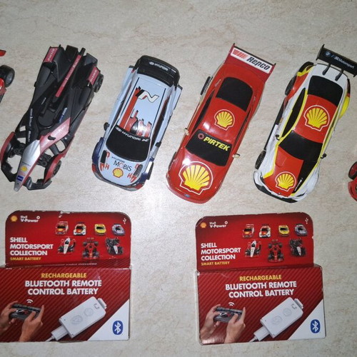Shell RC cars used with two rechargeable batteries