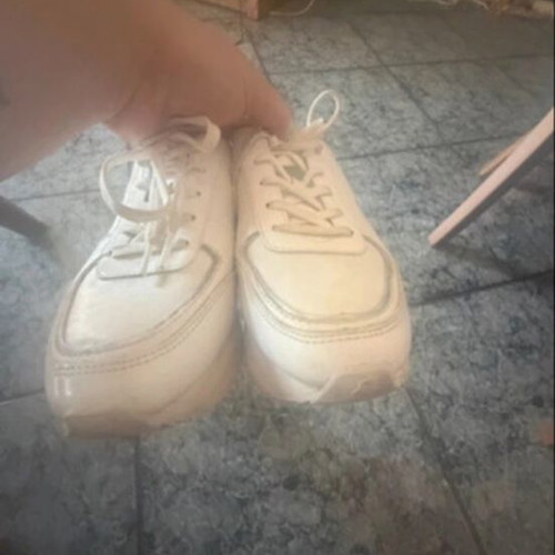 Karl Lagerfeld white athletic shoes like new, size 40