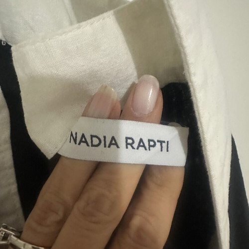 Nadia Rapti midi dress black with white details like new