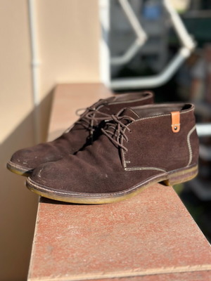 Men's ankle boot suede used, brown, size 41 Petridis
