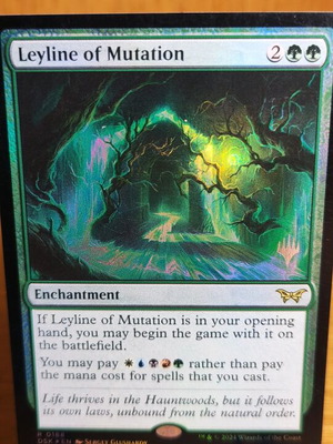 Leyline of Mutation Magic the Gathering промо фойл нов