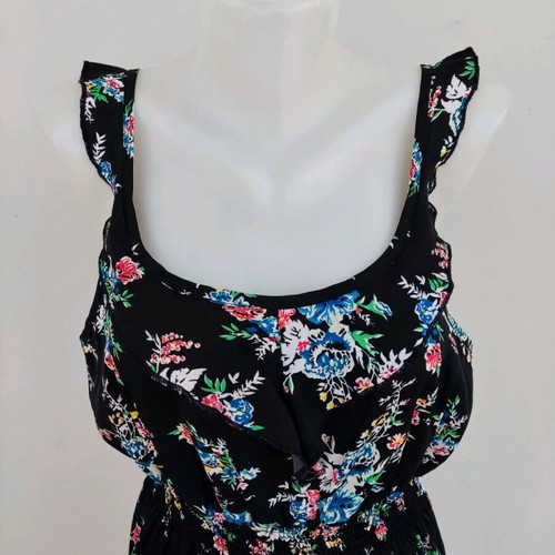 Floral dress black No.38 like new