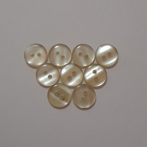Set of 9 buttons, 11 mm diameter
