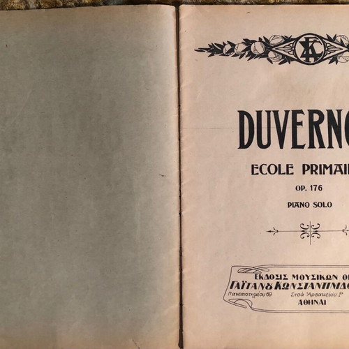 Duvernoy old edition piano method for beginners used