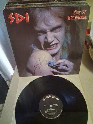 S.D.I. Sign Of The Wicked vinyl LP, 1987 German first edition, metal