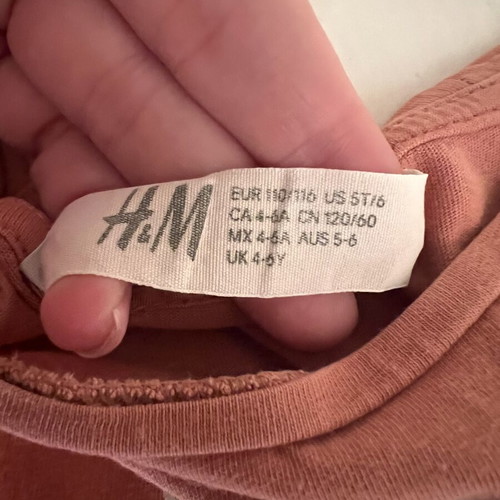 H&M girls' t-shirt and shorts set, age 6