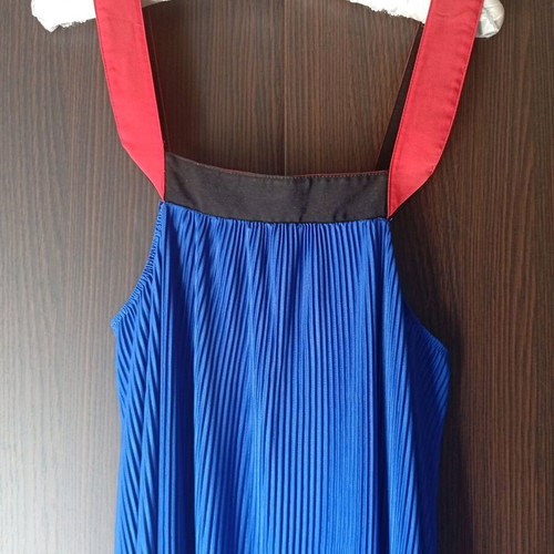 Zara women's dress new, blue and orange, size M