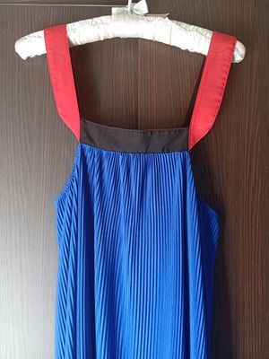 Zara women's dress new, blue and orange, size M