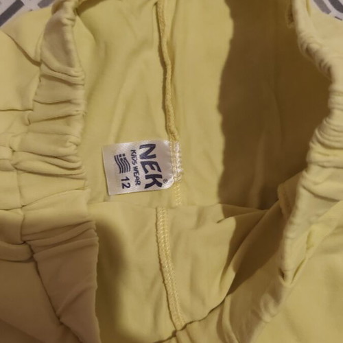 Nek Kids Wear summer set for girls with shorts, yellow