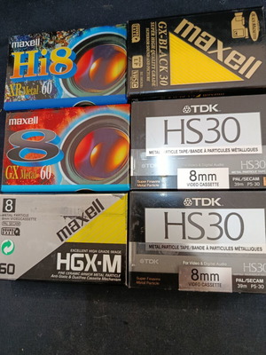 Λοτ 6 σφραγισμένες κασέτες cam recorder, σαν καινούργιο