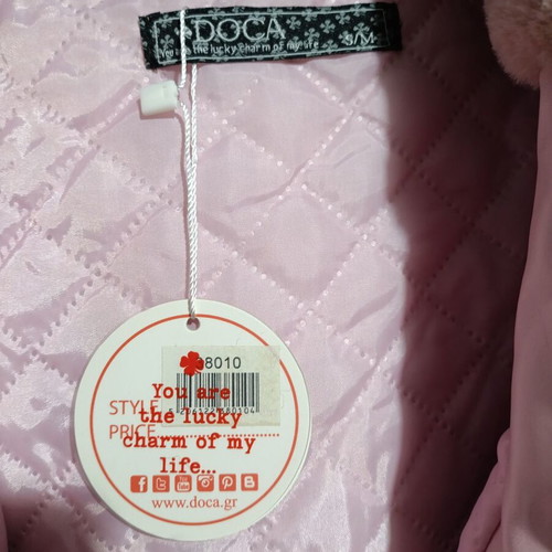 Doca fur jacket new pink