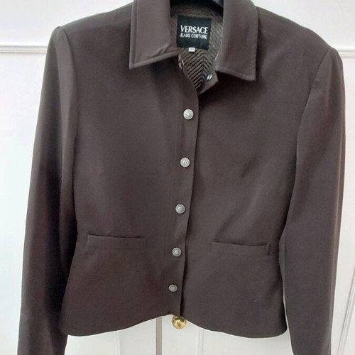 Versace brown elastic jacket like new