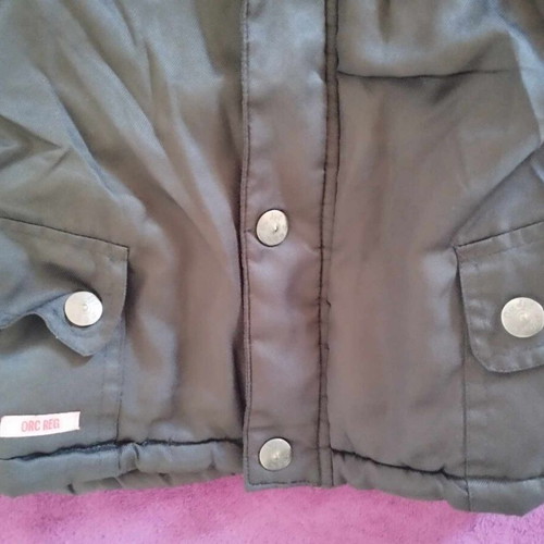Children's jacket used for 3 years old black with detachable hood