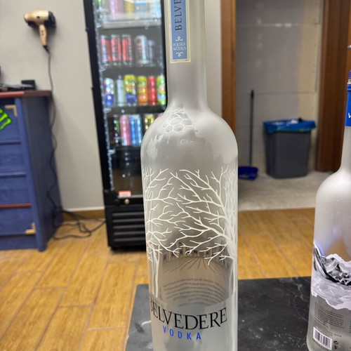 Belvedere 3L empty bottle like new decorative