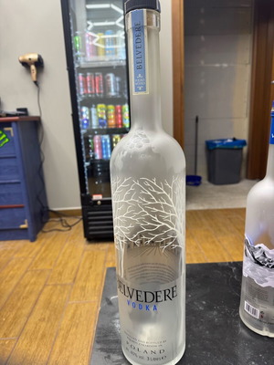 Belvedere 3L empty bottle like new decorative