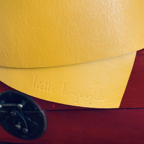 Ioanna Kourbela yellow leather waist belt