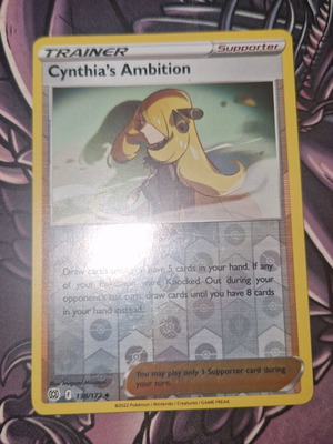 Pokemon Trainer Card Cynthia like new