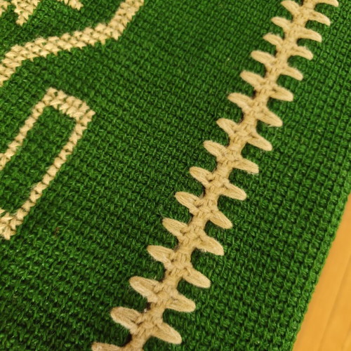 Traditional wool knitted blanket used 180x210 cm handmade