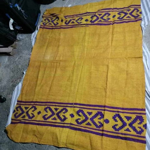 Woven wool rug used, dimensions 220x155