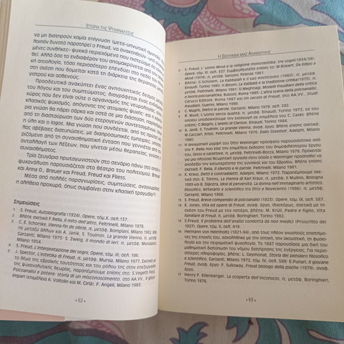 History of Psychoanalysis by Silvia Finzi like new, Greek