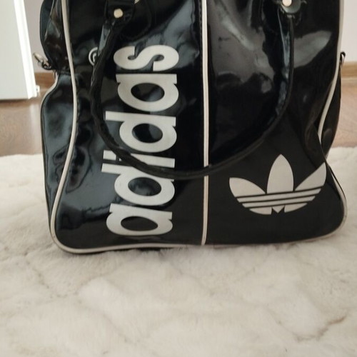 Adidas patent leather handbag used, black