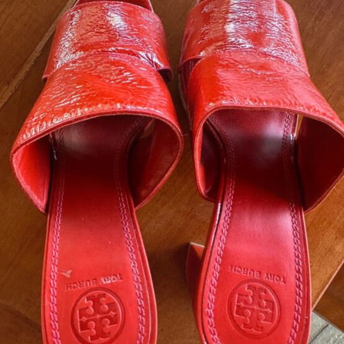 Tory Burch slippers like new, red, size 38.5
