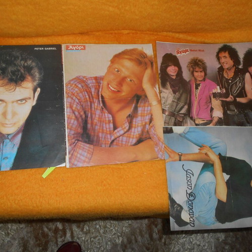 Double-sided posters used, set of 4, 21x27cm