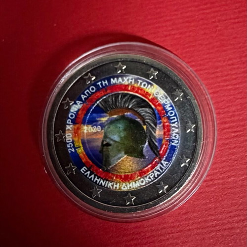 2€ Leonidas 2020 Colored Coin Battle of Thermopylae