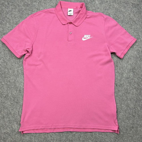 Nike Swoosh Polo shirt used, size L, fuchsia pink, unisex