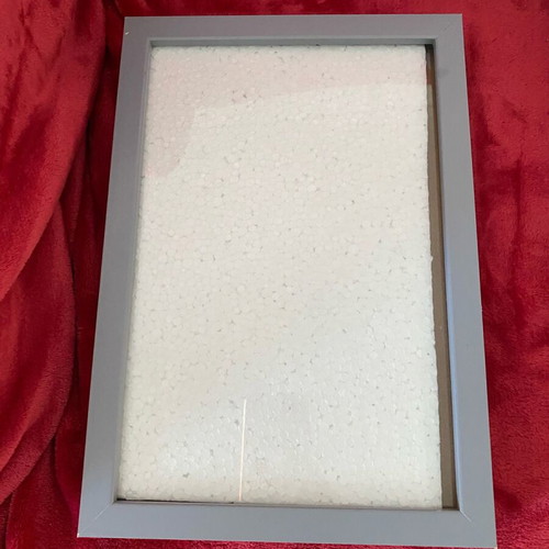 Wooden frame gray like new with hanging loops
