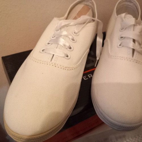 B&S white canvas shoes size 38