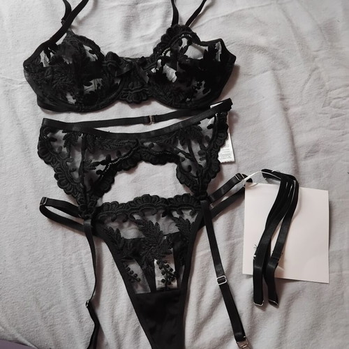 Lingerie sets new, size XS, black and white, pack of 2