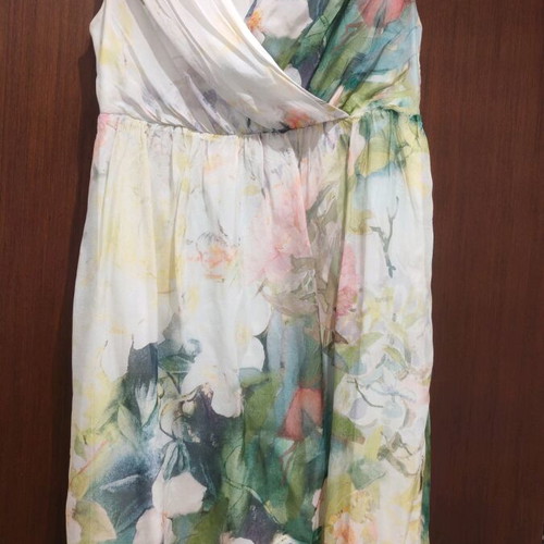 JJBenson wedding/baptism dress made of real silk like new, multicolor
