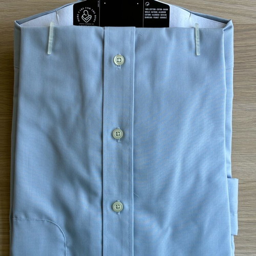 New Westbury solid color shirt, light blue, size M