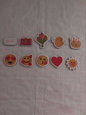 Μαγνητάκια Φατσούλες Emoji καινούργια, πακέτο 10 τεμαχίων