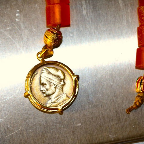 Begleri Konstantinos Kanaris amber with 24K gold handmade, INDICO JEWELLS