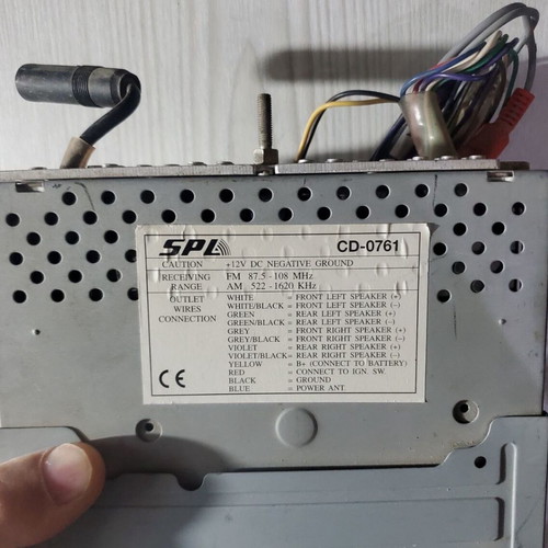 SPL CD-0761 Car Radio like new, FM/AM, ISO wiring