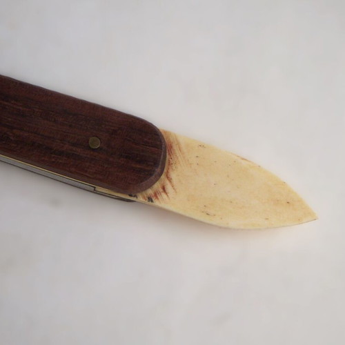 Traditional Vaccination Folding Knife used, stainless steel blade